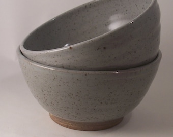 Breakfast bowl with grey Glaze. Ceramics stoneware pottery