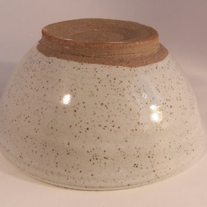 Breakfast bowl. With speckled white glaze. Ceramics stoneware pottery image 4