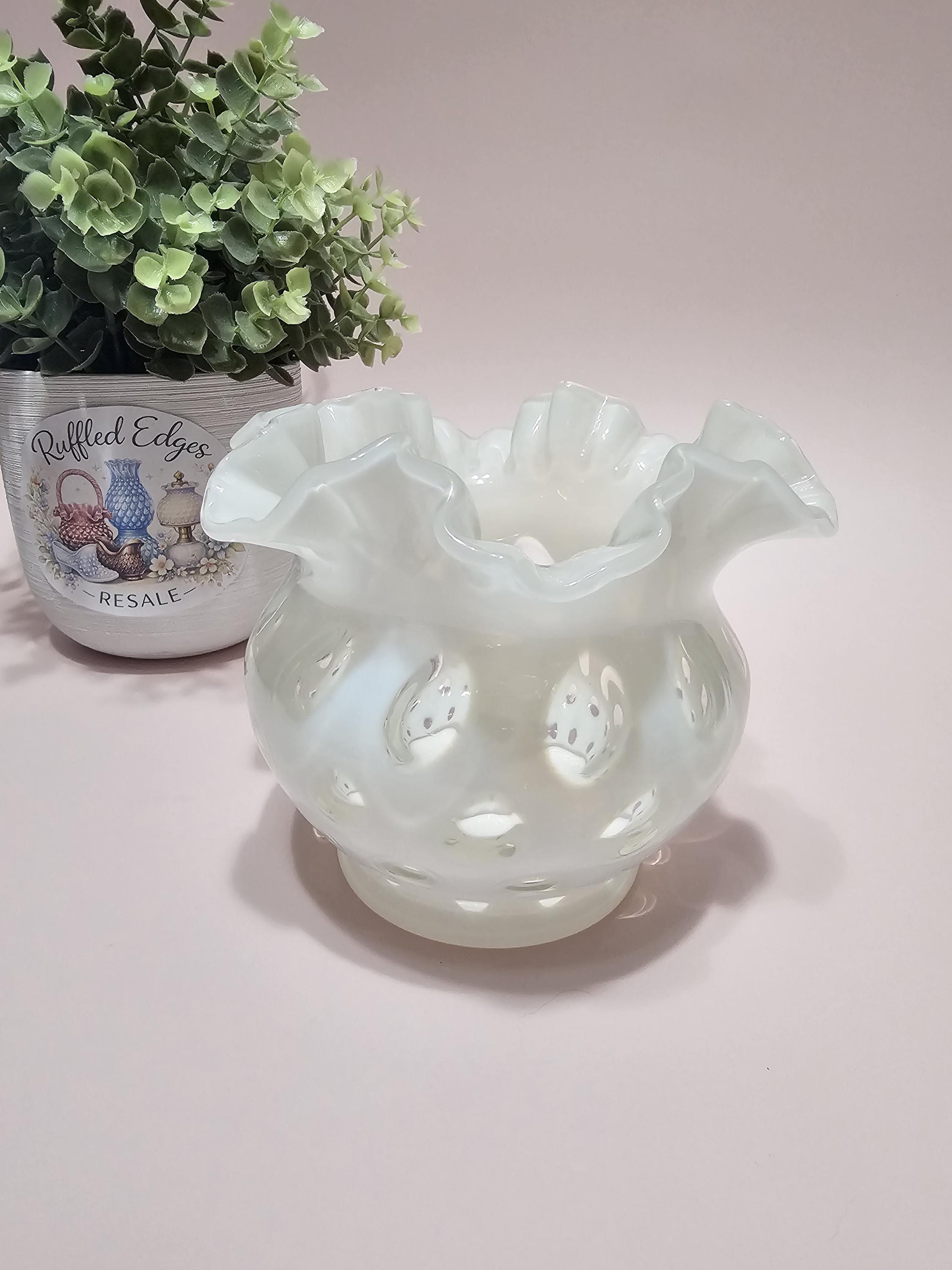 Fenton Coin Dot Vase - Etsy