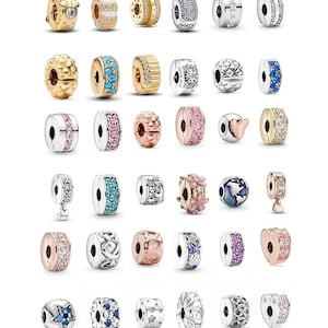 Hänge i 925 sterlingsilver, Charm-stoppare, säkerhetsklämma för armband, passar Pandora Charm-armband, gör-det-själv-present till henne, europeisk Charm-pärla