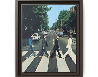 Lienzo enmarcado con la portada del álbum Abbey Road de The Beatles (Y-120)