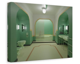 Lienzo decorativo para baño inspirado en la película El Resplandor, habitación 237 de Stanley Kubrick, decoración de baño de película de terror Y-113