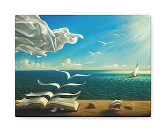 Salvador Dalí Libro para Pájaros, Reproducción en lienzo lista para colgar 1.25 Y-709