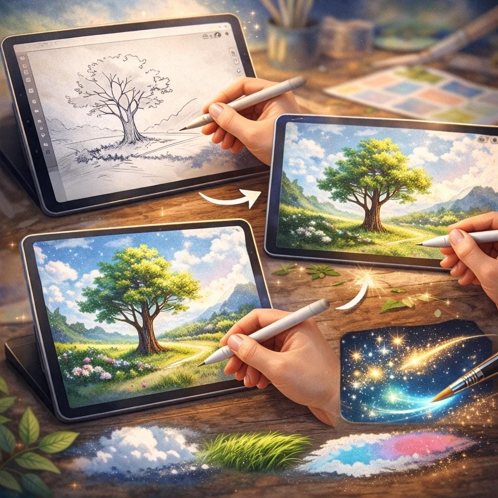 350+ Ghibli Inspired Anime Procreate Brushes | Professional Fantasy ...
