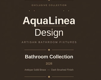 Antique Solid Brass Bathroom Fixtures Catalog — Complete Collection Dark Brushed Brass