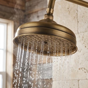 Massiver Messing Regen Duschkopf 8 Zoll Outdoor Indoor Luxus Rustikal Gold Schwarz Leuchte