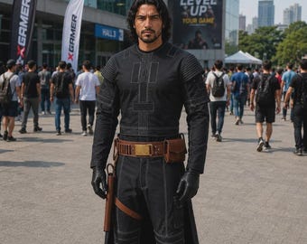 Boba Fett Mandalorian Cosplay Costume | Custom Beskar Bounty Hunter Flight Suit with Belt | Star Wars Inspired Outfit