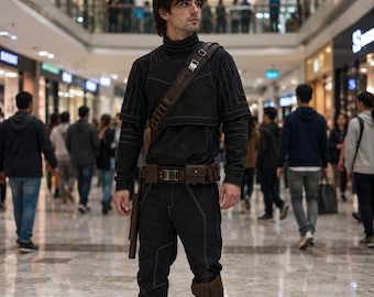 Mandalorian Din Djarin Cosplay Costume with Belt | Star Wars Bounty Hunter Flight Suit | Beskar outfit