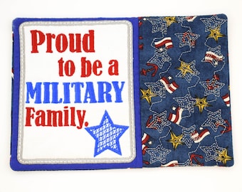 Military mug rug, coffee table coaster, gift under 20 dollars, military family gift, support our troops, snack mat, Proud Military Family
