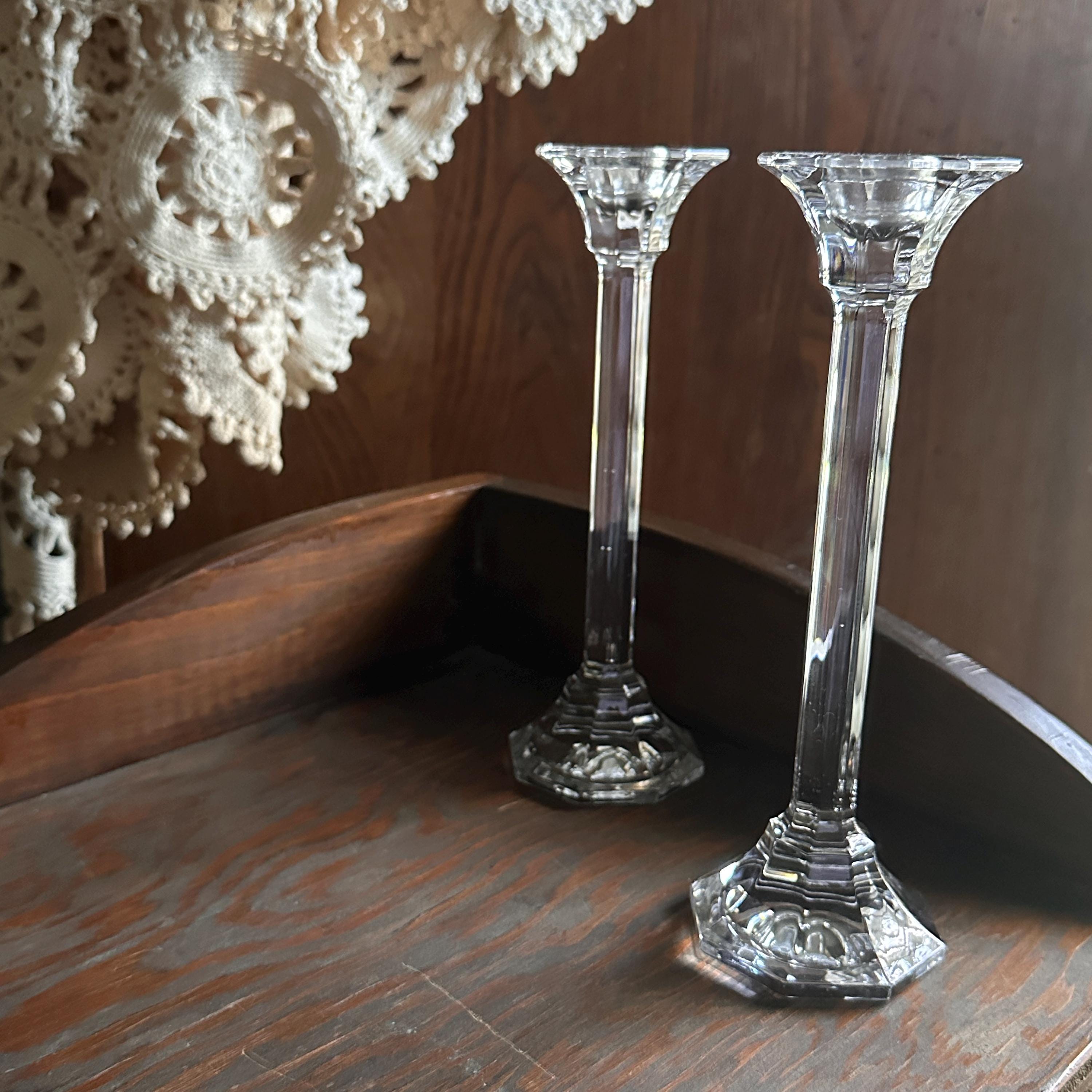 Villeroy and Boch Crystal Candlesticks - Etsy