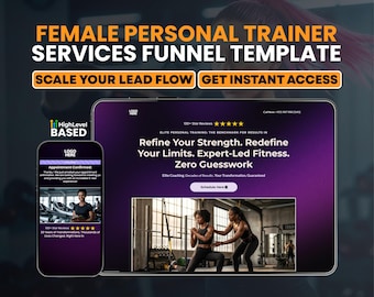 Modèle d'entonnoir de remise en forme GoHighLevel | Entonnoir de génération de leads pour entraîneur personnel | Entonnoir de réservation client en 3 étapes | Modèle de marketing de salle de sport