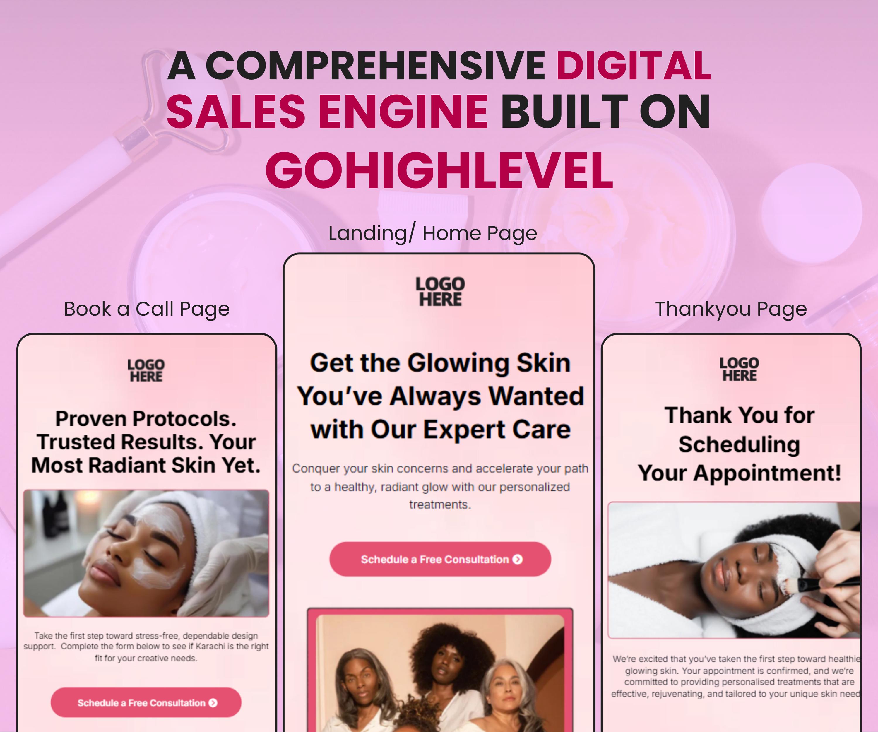 Gohighlevel Skincare Funnel Template | Beauty Lead Generation Funnel ...