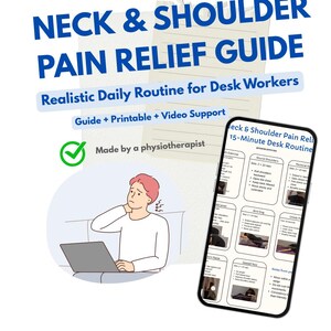 Neck & Shoulder Pain Relief for Desk Workers | 15-Minute Posture Reset Routine | Printable PDF + Video