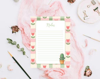 Girly Notepad Pages, 20 Unique Designs (Digital Download 4.25x5.5 in )
