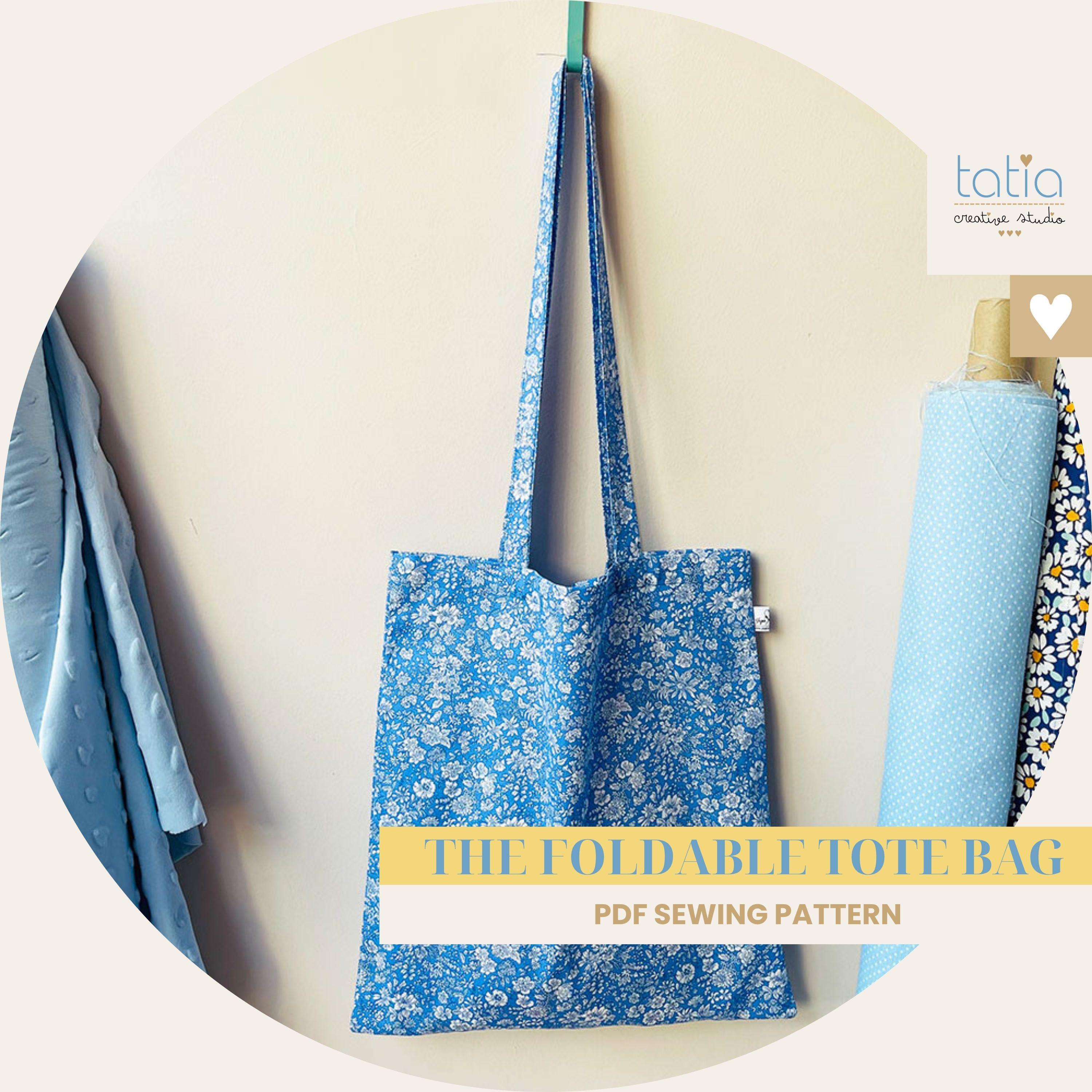 Tote Bag PDF Sewing Tutorial - With Foldable Version - Beginner ...