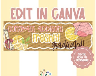 VERS afgestudeerd bannersjabloon | Digitale download | Bewerken in canvas | Afdrukken bij Walgreens