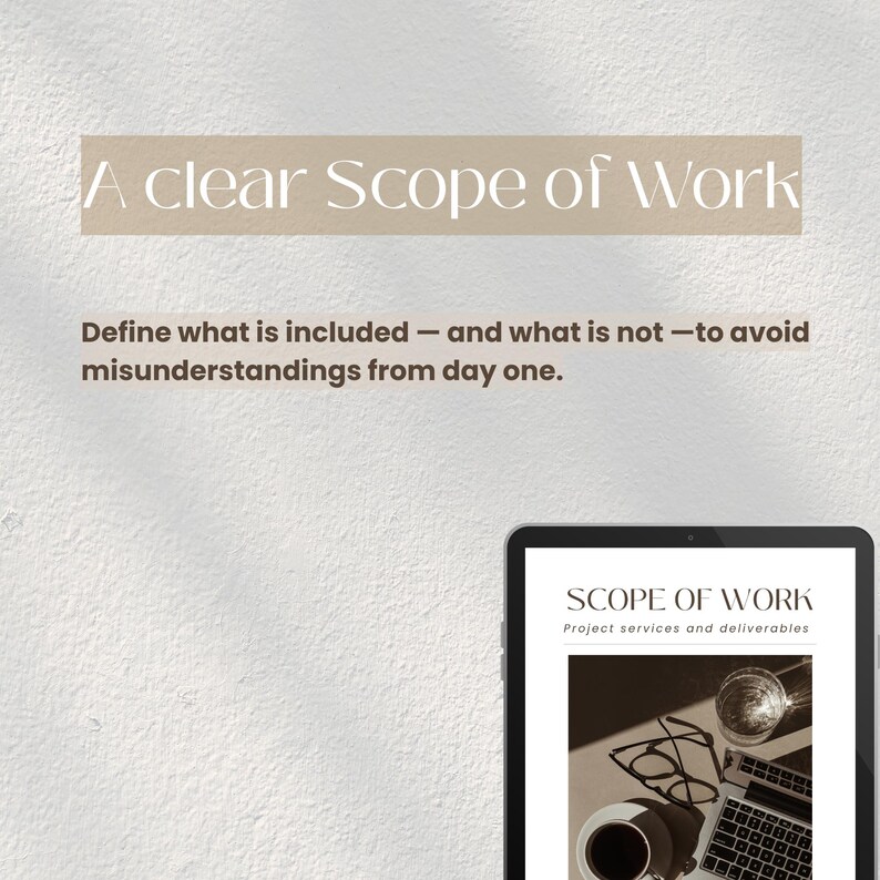 Interior Design Scope of Work Template | Client Contract (canva ...