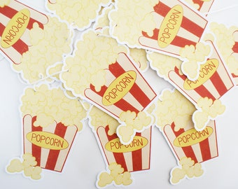 Popcorn Party Banner | Movie Night Party Theme, Popcorn Party Decoration, Party Garland, Party Decor