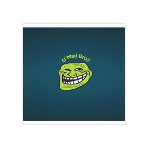 Troll Face "U Mad Bro?" Post-it Note Pads | Meme Sticky Notes