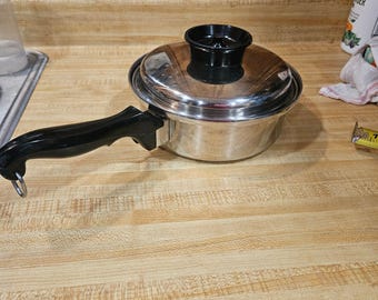 Sartén/cacerola de acero inoxidable Chef's Ware Townecraft T-304 de 1 1/2 cuartos de galón y 9 pulgadas, n.° 1