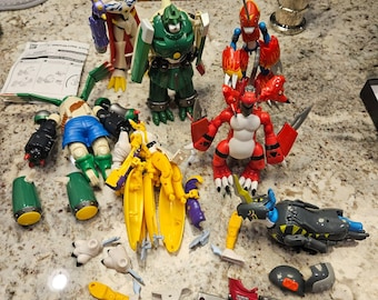 Digimon Action Figure Lot Accessories Parts sold as is for parts or repair