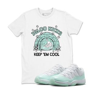 Igloo Kicks Sneaker Tees - Air Jordan 11 Igloo, 11 Low Women&#39;s Sneaker Match Shirts ,  11s Sneaker Tee, Shirt To Match Sneakers Tee