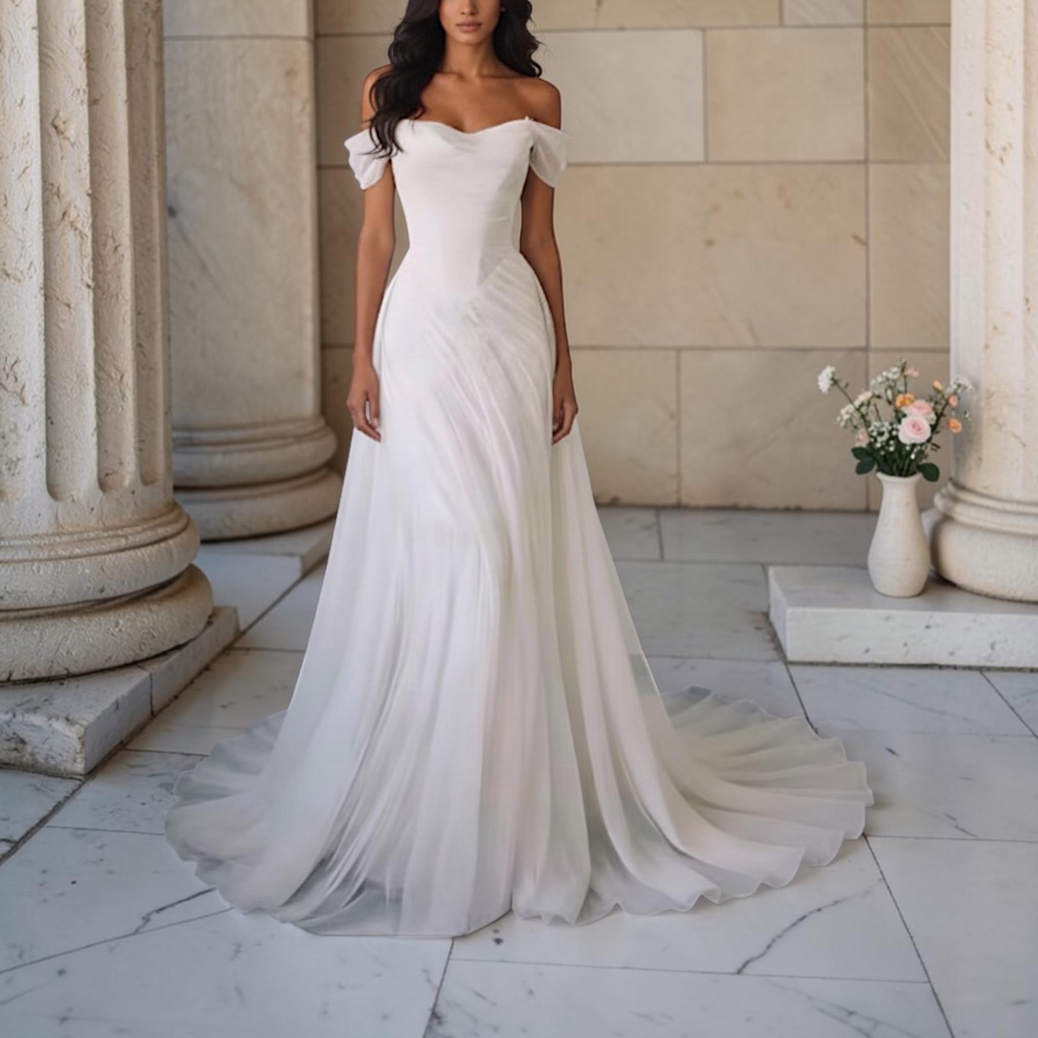 Ruched Bridal Gown - Etsy