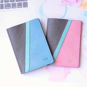 Funda de pasaporte de cuero personalizada, billetera de cuero real, porta pasaporte, billetera de viaje, porta identificación de cuero real