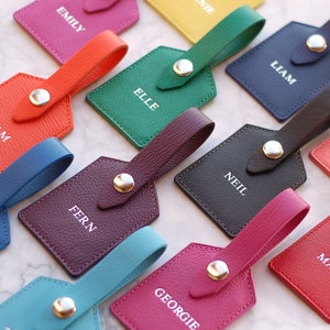 Personalised Genuine Leather Luggage Tag