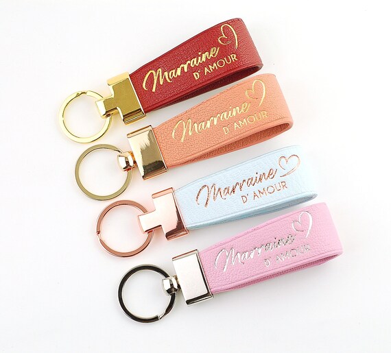 Keychain - Rectangle - Godmother - Leather Keychain - Rectangle - Godmother - Leather