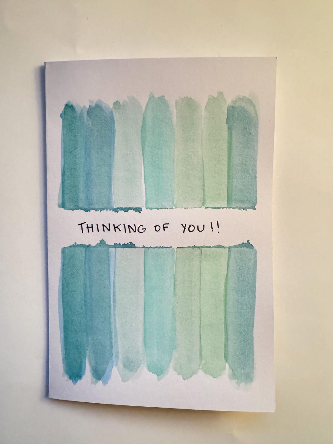 Thinking of You Card | Hand-painted Watercolor Greeting Card | Modern ...