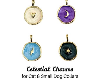 Cat Collar Charm, Celestial Charm ADD ON For Kitten or Small Dog Collar