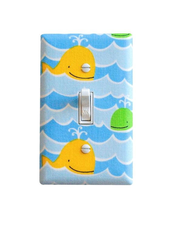 Items similar to Whale Light Switch Plate Cover / Gender Neutral Boys