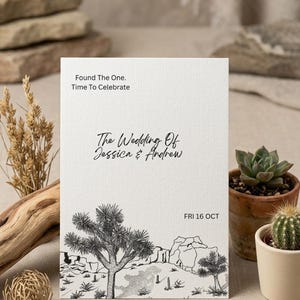 Joshua Tree Wedding Invitation Template