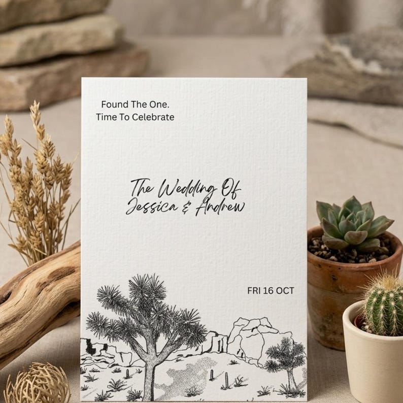 Joshua Tree Wedding Invitation Template