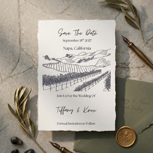 Napa Valley Save the Date Card