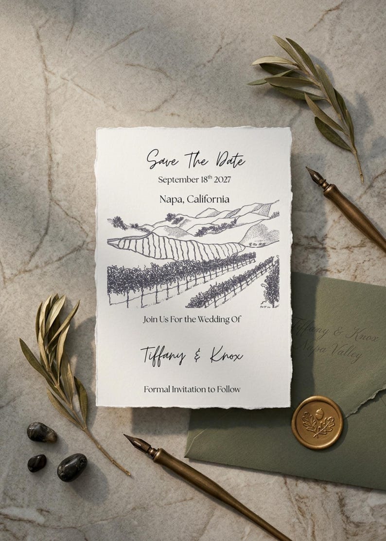 Napa Valley Save the Date Card