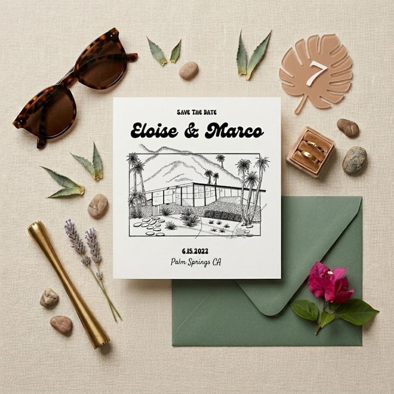 Palm Springs Save the Date Card