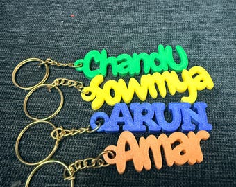 3D gedruckter personalisierter Name Schlüsselbund