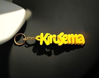 Personalisierter 3D Fumbled Name Schlüsselbund