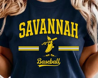 Savannah Baseball Comfort Colors Shirt Cute Trendy Savannah Baseball Game Day Tee Shirt Gift for Savannah Baseball Fan Gift Banana Shirt