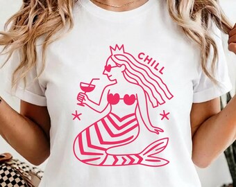 Summer Beach Shirt Trendy La Dolce Vita Mermaid Ocean Beach Shirt Tinned Fish Amalfi Aesthetic Summer Beach Shirt Gift Comfort Colors