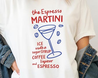 Espresso Martini Shirt Espresso Tini Time Illustration Shirt Comfort Colors Martini Social Club Espresso Martini Lover Gift Tini Time Shirt
