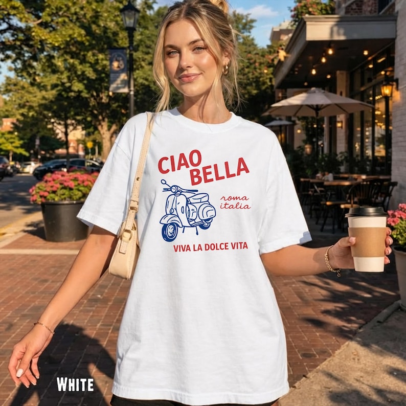 Ciao Bella Roma Italia Shirt Retro Italian