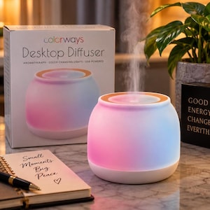 Color Changing Desktop Diffuser USB Aromatherapy Diffuser LED Light Small Gift Office Desk Home Relaxation Gift