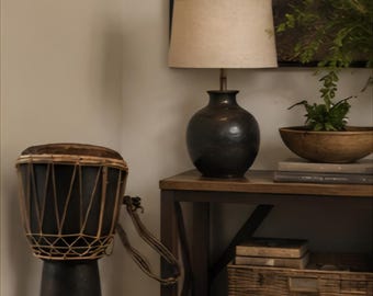 Hand Carved African Djembe Drum Large 23 Inch Traditional Rope Tuned Drum Wooden Hand Drum Tribal Percussion Instrument African Decor