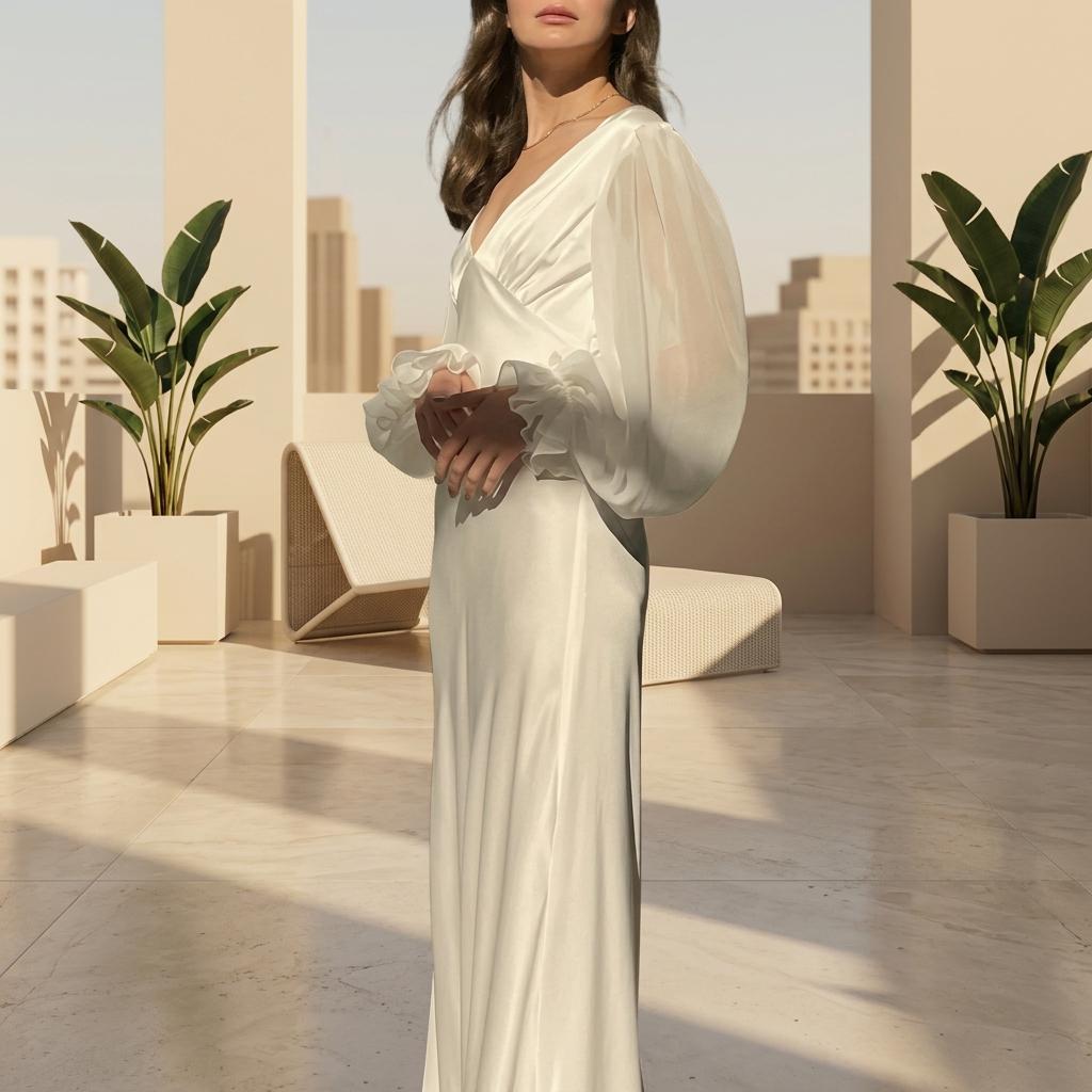 White Formal Dress Korean Style - Etsy