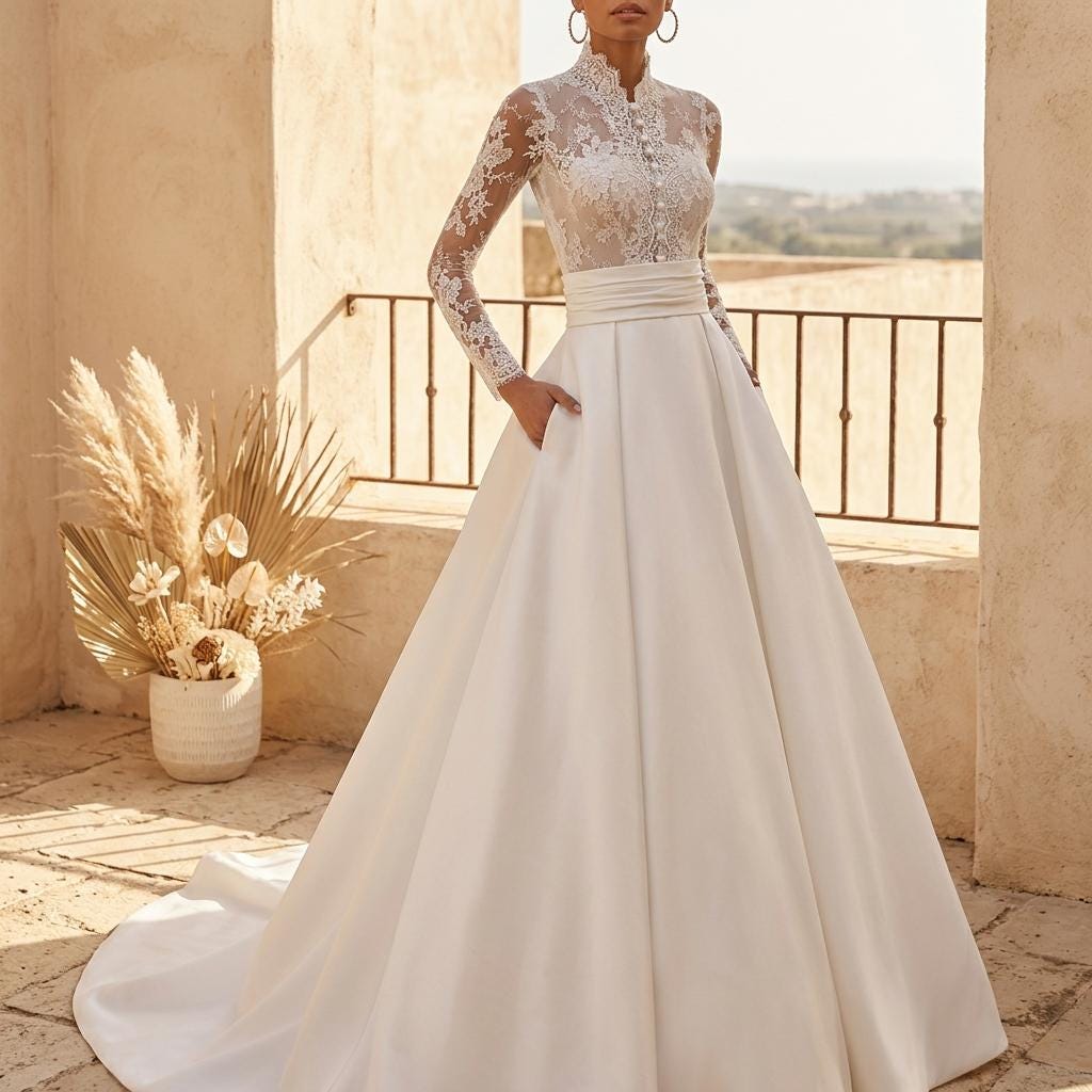 princess grace's wedding dress A wedding dress that defined a legacy of timeless elegance.  On April  19, 1956, Grace Kelly captivated the world in a wedding gown that would  become the epitome of elegance. Designed