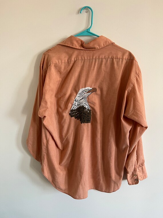 Vintage 70’s Levi’s Eagle western style shirt Men… - image 5