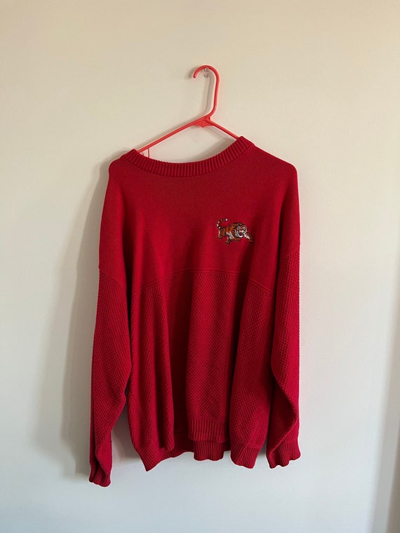 Vintage Red Lee Sport tiger sweater. Mens size XL.